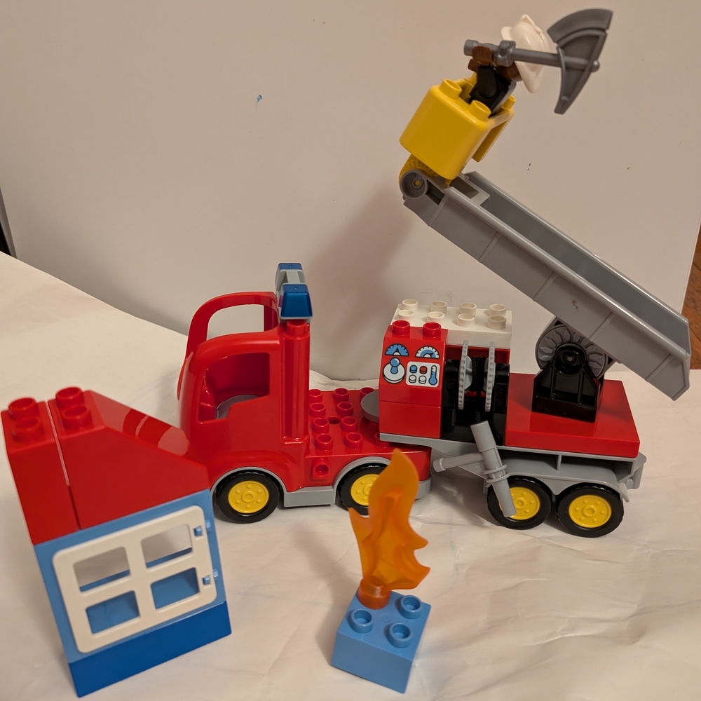 LEGO Fire Rescue Set - Red, Yellow, and Blue
